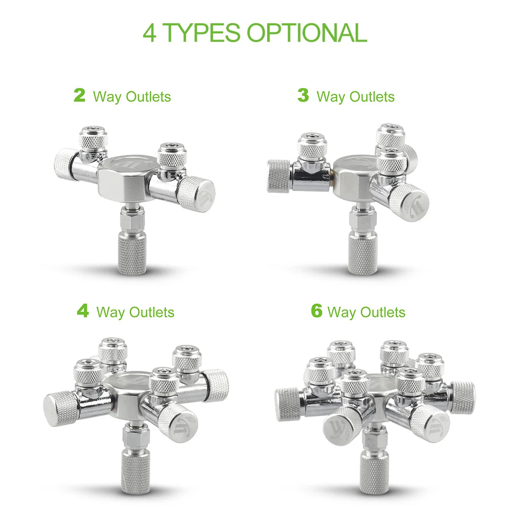 CO2 Splitter Regulator – 2-Way Needle Valve for Aquarium Tank Systems