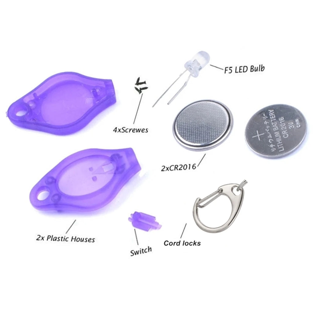 UV LED Keychain Flashlight – Dual 365/395nm Light for Stain and Ink Detection