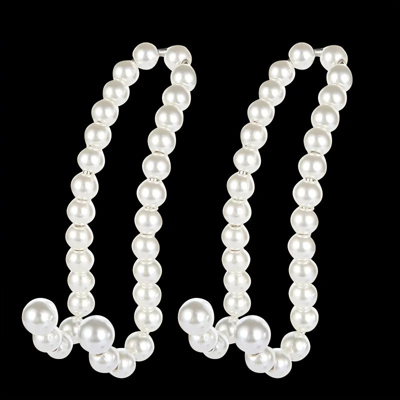 Pearl Car Headrest Hooks – Stainless Steel Hanger for Auto Seat Organization