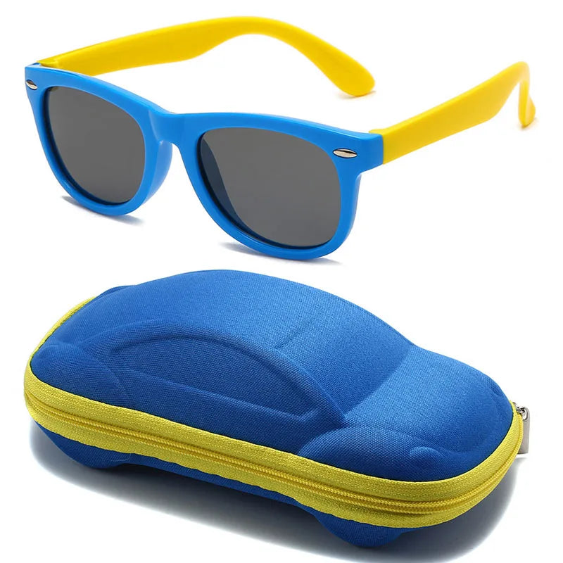 Silicone Kids Sunglasses – UV400 TR90 Goggles for Outdoor UV Protection