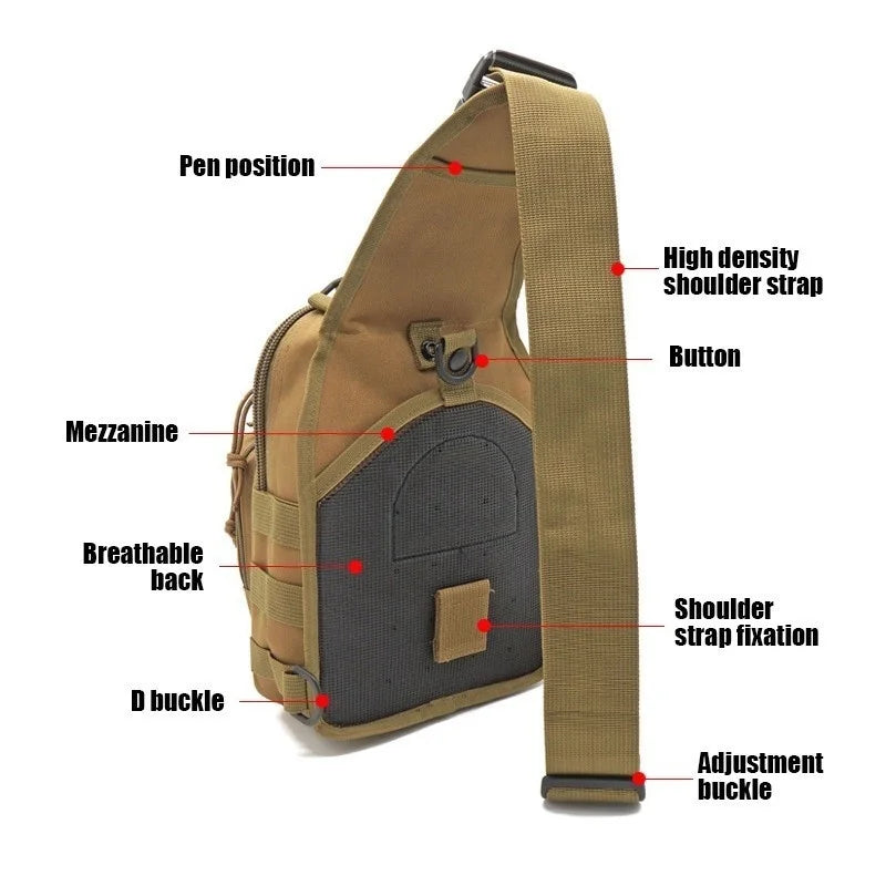 Tactical Sling Backpack – Waterproof EDC Bag for Hiking and Hunting