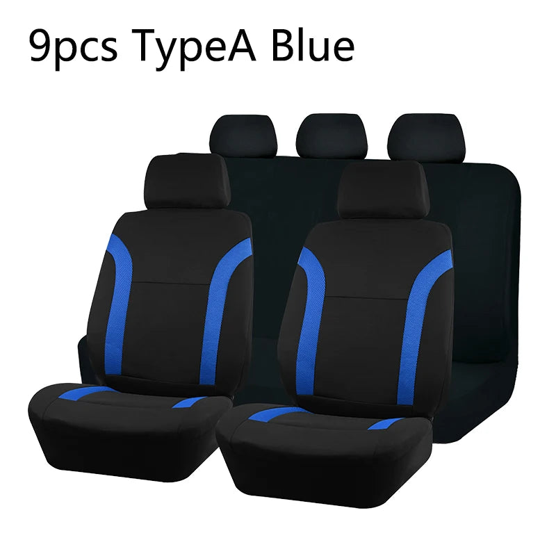 Universal Polyester Car Seat Cover Set – Bicolor Protector for Auto Interior