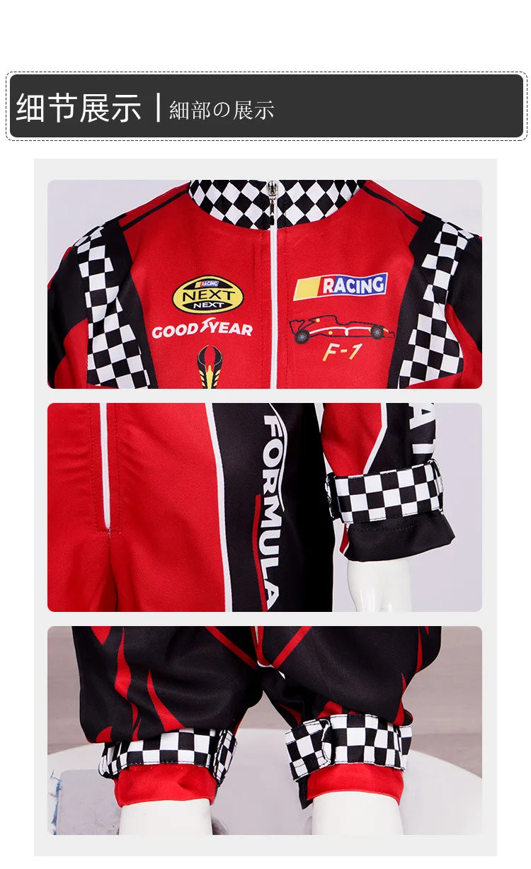 Red Racing Jumpsuit – Classic One-Piece Costume for Karting and Cosplay