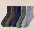 Thermal Terry Winter Socks – Thick Unisex Crew for Cold Weather