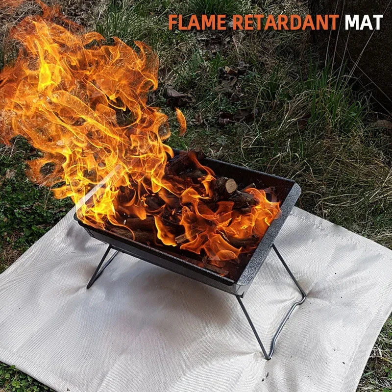 Fire Retardant Grill Mat – Heat Resistant Protection for Outdoor BBQ Camping