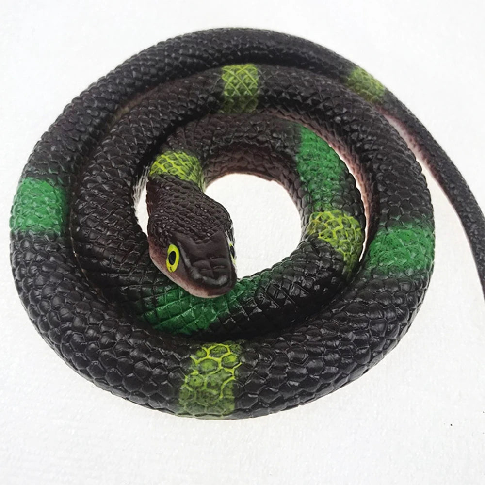 Soft Rubber Simulation Snake – 68cm Realistic Toy for Halloween Pranks