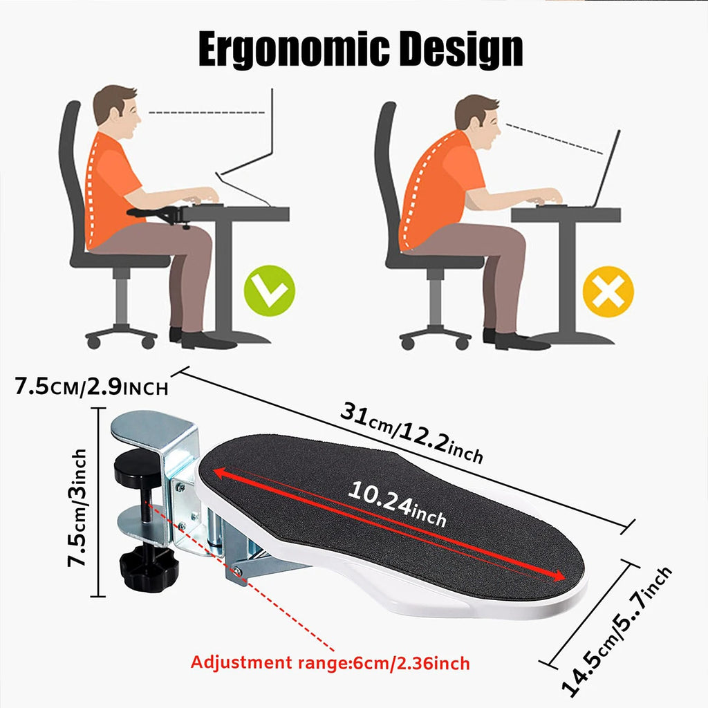 Adjustable Arm Support Bracket – Ergonomic Computer Desk Wrist Rest for Office
