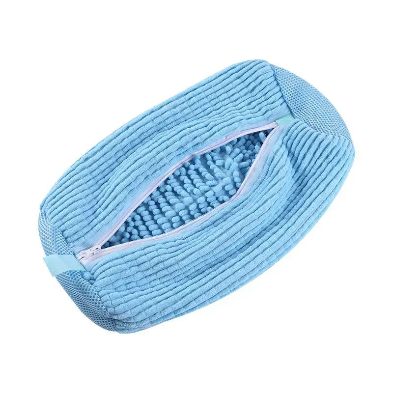 Chenille Shoe Laundry Bag – Non-Abrasive Mesh Protector for Sneaker Washing