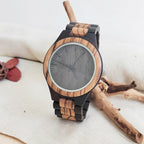 Vintage Wooden Wristwatch – Personalized Leather Strap for Birthday Gift