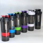 3-Layer Protein Shaker Bottle – Large Capacity Mixer Cup for Gym Fitness