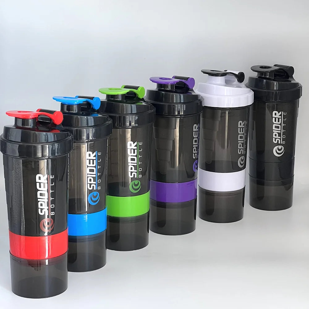 3-Layer Protein Shaker Bottle – Large Capacity Mixer Cup for Gym Fitness