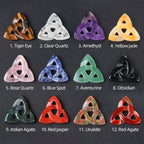 Celtic Knot Crystal Ornament – Amethyst Stone Decor for Reiki Healing