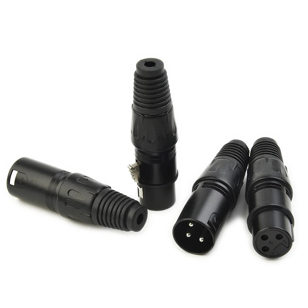 XLR DMX Microphone Connectors – 3 Pin Audio Plugs for Professional Sound Gear