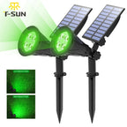 Green LED Solar Spotlight – Waterproof Outdoor Garden Light for Landscape