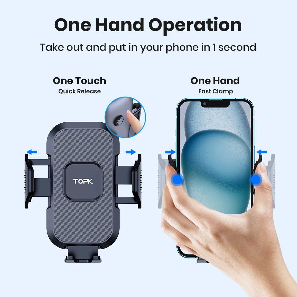 Dashboard Phone Mount – Sturdy Adjustable Stand for Car Navigation