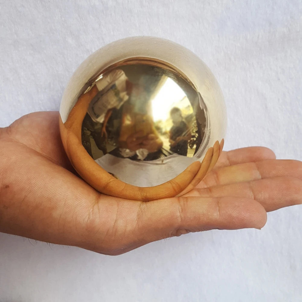 Gold Stainless Steel Mirror Sphere – Decorative Hollow Ball for Garden Decor