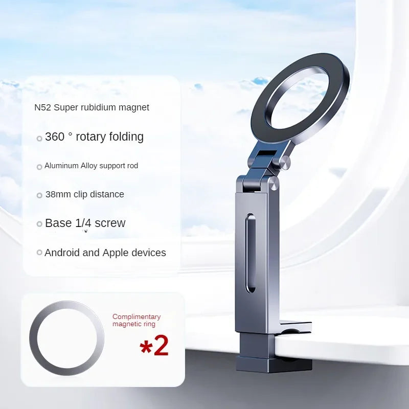 Magnetic Phone Mount – Flexible Hands-Free Holder for Airplane Travel