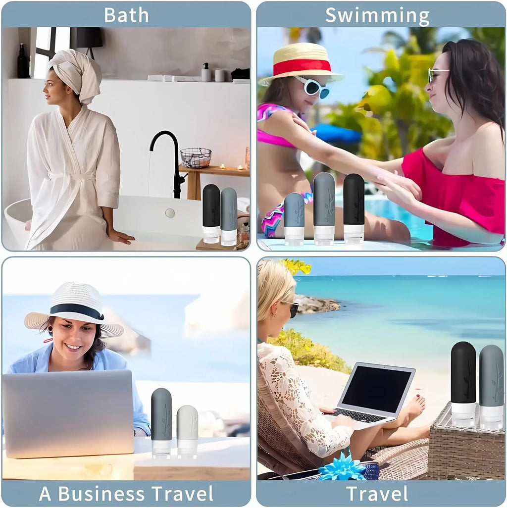 Leak-Proof Travel Bottles Set – Refillable Containers for Toiletries