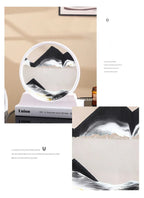 3D Moving Sand Art Frame – Dynamic Liquid Hourglass for Office Home Decor