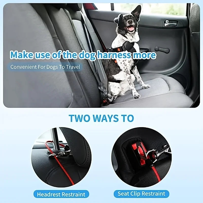 Chew-Proof Dog Car Harness – Durable Safety Seat Belt for Travel