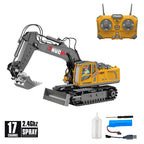 Alloy RC Excavator Toy – 2.4G Remote Control Engineering Truck for Kids