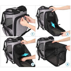 Expandable Pet Carrier Backpack – Breathable Travel Bag for Cats and Dogs