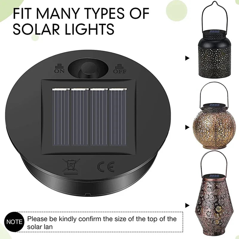 Solar Lantern Replacement Lid – LED Solar Panel Light for Outdoor Hanging