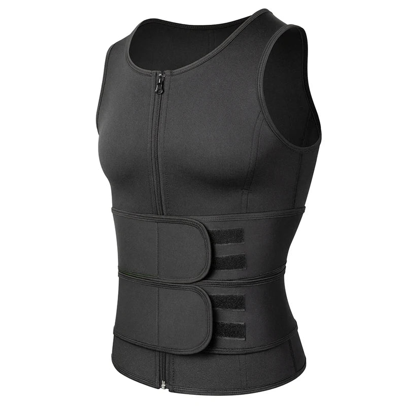 Men Sweat Sauna Vest – Neoprene Body Shaper for Gym Weight Loss