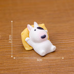 Mini Bull Terrier Dog Figurine – Micro Landscape for Home Desktop Decor