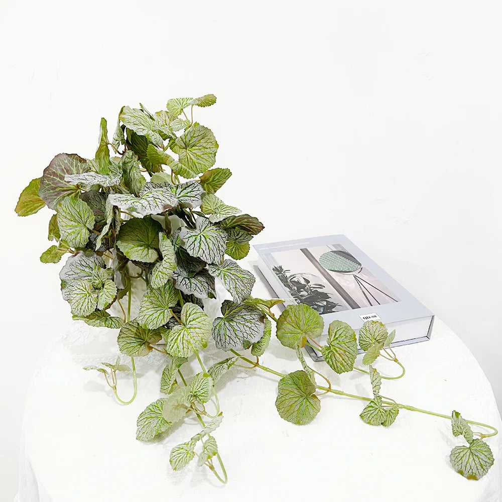 Artificial Hanging Begonia Vines – Silk Tropical Plant for Home Garden Decor
