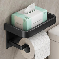 Aluminum Toilet Paper Holder – Wall Mounted Tissue Rack for Bathroom Storage