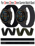Nylon Hook and Loop Sport Strap – Adjustable Wristband for Garmin Fenix Series
