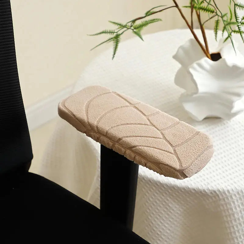 Jacquard Office Chair Armrest Covers – Stretch Fabric Protectors for Home