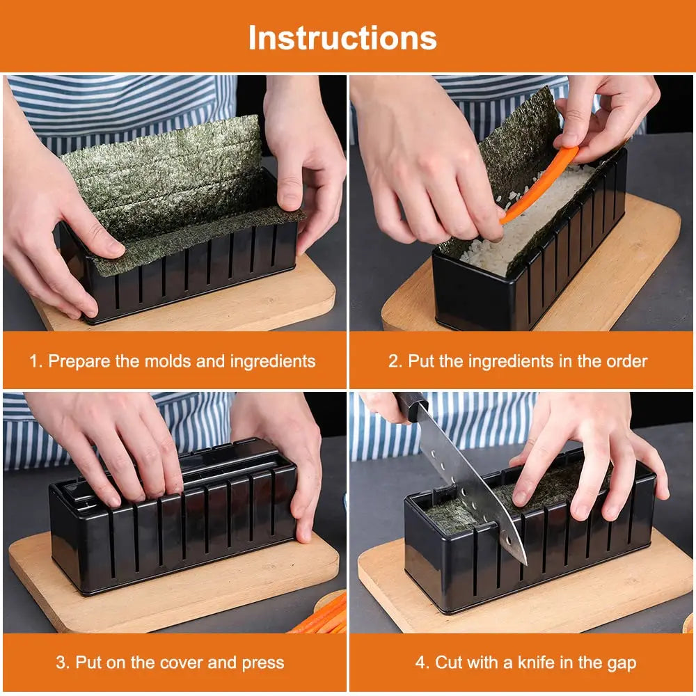 Sushi Making Kit – DIY Rice Roll Mold for Home Beginners