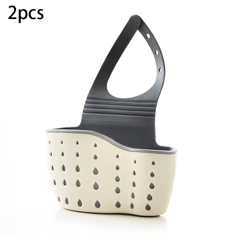 Adjustable Rubber Sink Caddy – Hanging Faucet Basket for Kitchen Organization