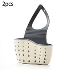 Adjustable Rubber Sink Caddy – Hanging Faucet Basket for Kitchen Organization