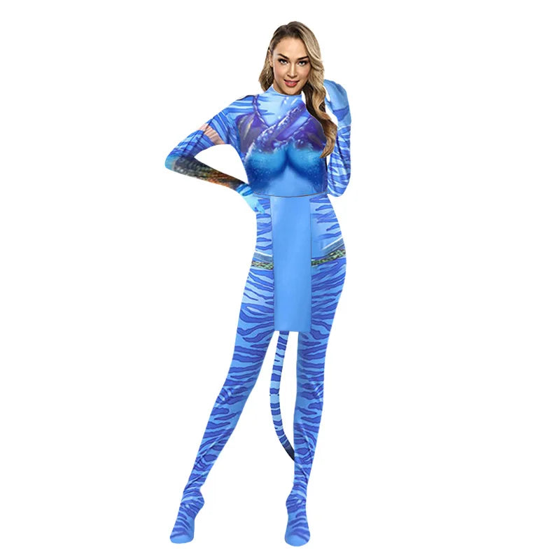 Avatar Alien Bodysuit – The Way of Water Jumpsuit for Halloween Cosplay