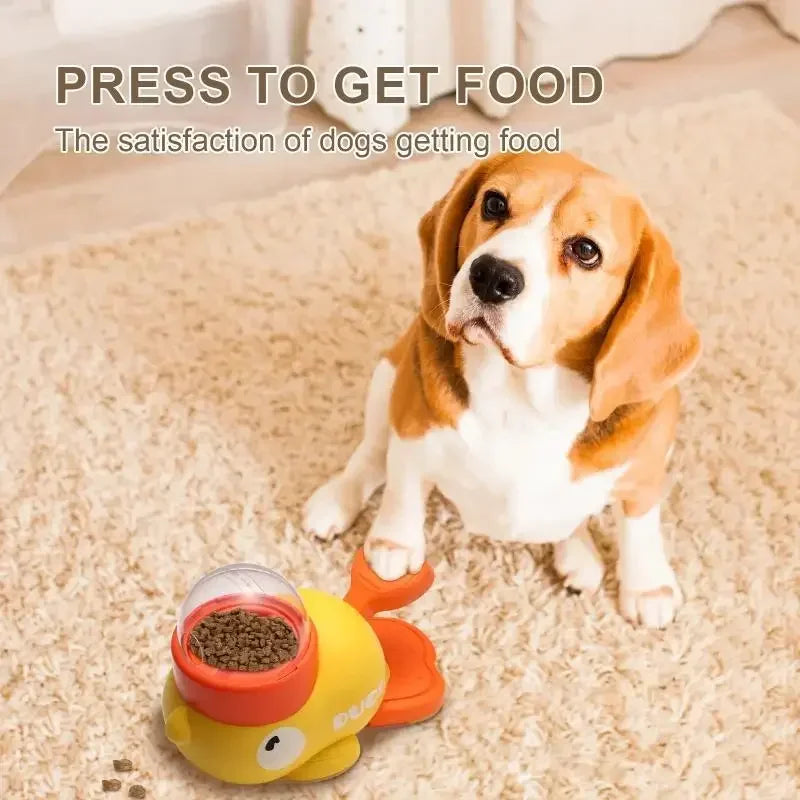 Interactive Duck Treat Dispenser – Slow Food Puzzle Toy for Dog Training