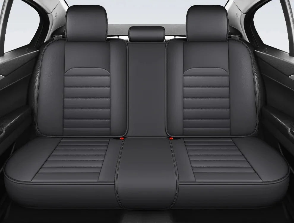 Full-Wrap Leather Car Seat Covers – Durable Universal Fit for All-Season Driving