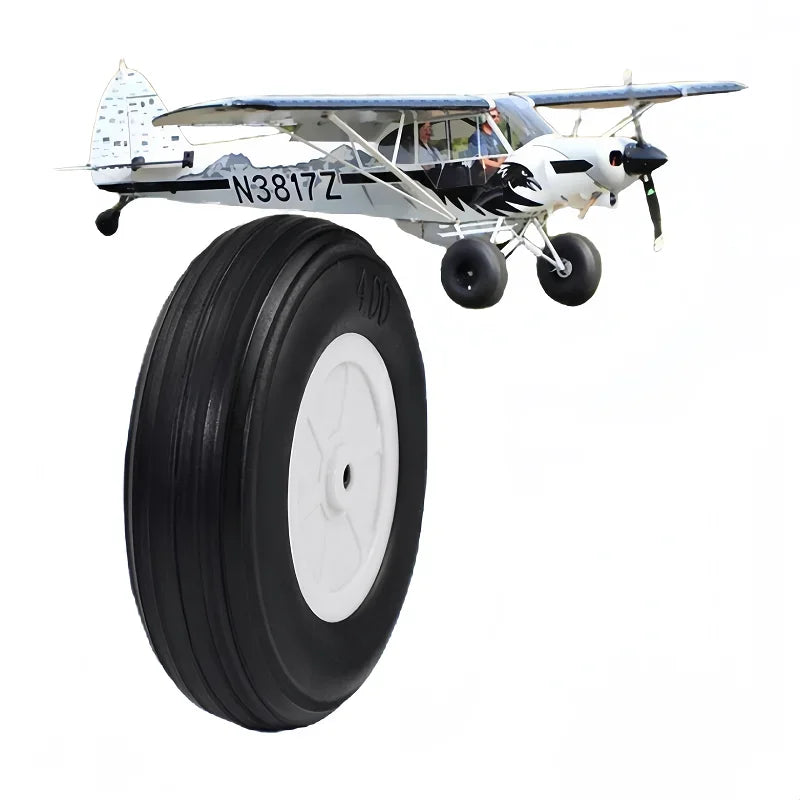 RC Aircraft Landing Gear Wheels – Durable PU Rubber Tires for Fixed Wing Models