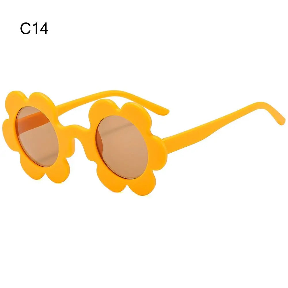 Retro Sunflower Round Sunglasses – Floral Festival Shades for Women