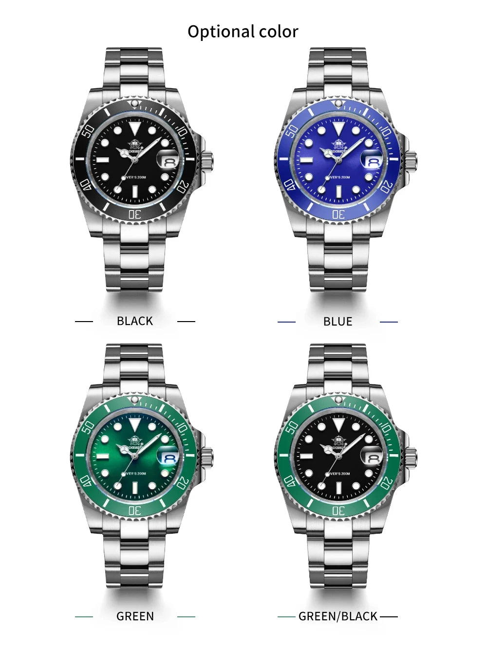 ADDIESDIVE Quartz Dive Watch – Stainless Steel Ceramic Bezel for Scuba Diving