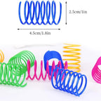 Colorful Plastic Cat Spring Toys – Interactive Coil for Kitten Exercise