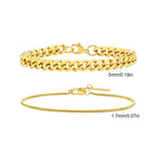 Stainless Steel Chain Bracelet – Men’s Trendy Cuban Link Wristband for Jewelry