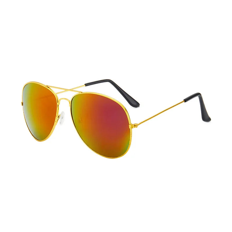 Kids Pilot Sunglasses – Reflective Metal Aviator Glasses for Boys and Girls
