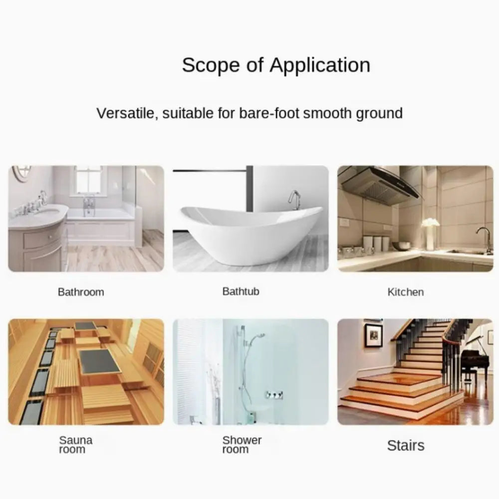 Transparent Anti-Slip Strips – Adhesive Safety Treads for Bathtubs and Stairs