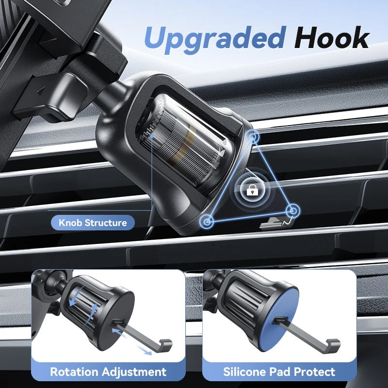 Universal Car Phone Mount – 360° Rotating Air Vent Holder for Smartphone