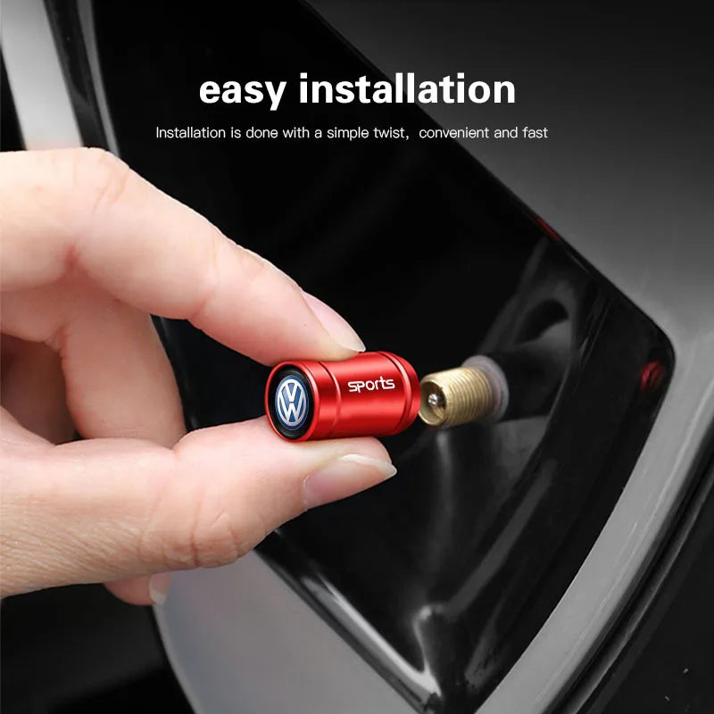 Alloy Tire Valve Caps – Dust Cover Accessories for Volkswagen Car Wheels