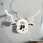 Sheep Toilet Paper Holder – Wall Mounted Metal Organizer for Bathroom Decor