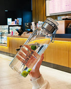 Large Capacity Glass Water Bottle – Transparent Milk Juice Cup for Outdoor Sports